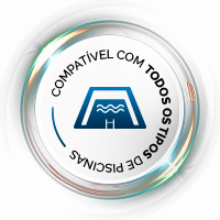 Selo compatível com todos tipos de piscinas
