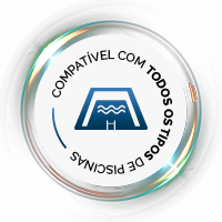 Selo compatível com todos os tipos de piscinas